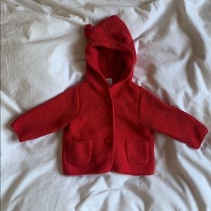 Red knit sweater 100% cotton